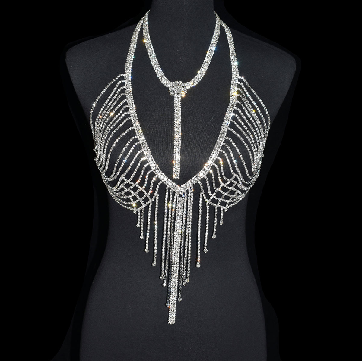 Body Jewelry Bra - Sexy Luxurious Tassel Underwear Shiny Body