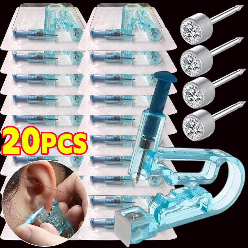 Body Jewelry Factory - 1/20pcs Blue Disposable Ear Piercing Gun