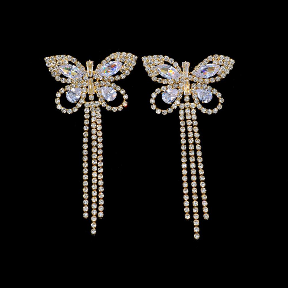 Sexy Rhinestone Butterfly Tass - đánh giá và giá Body Jewelry Nipple Chain