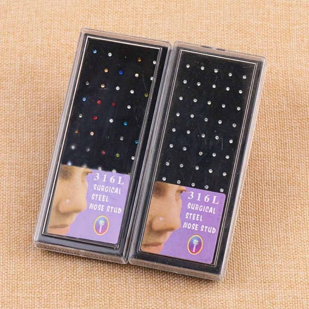 60pcs Nose Ring Set Stud Earri - đánh giá và giá Body Jewelry In Store