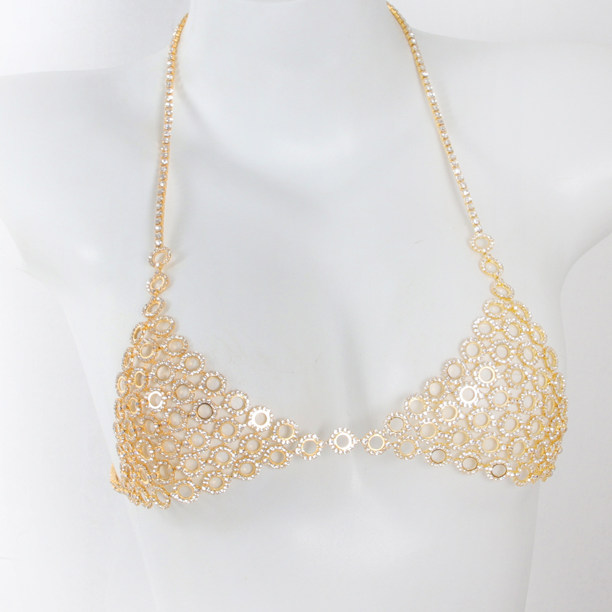 Fashionable Circular Splicing  - đánh giá và giá Body Jewelry Bra