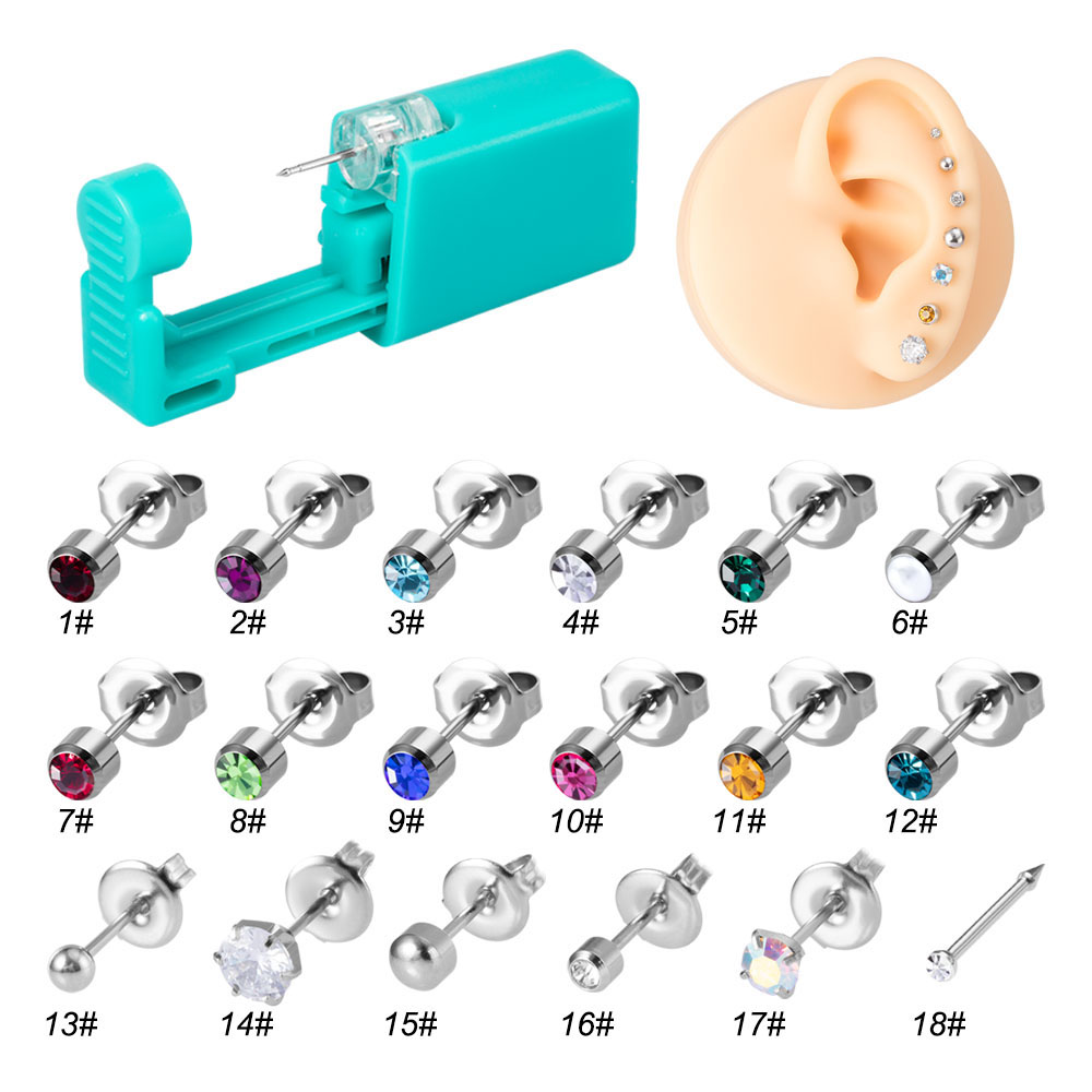 1pc Disposable Green Ear Pierc - đánh giá và giá Body Jewelry Factory