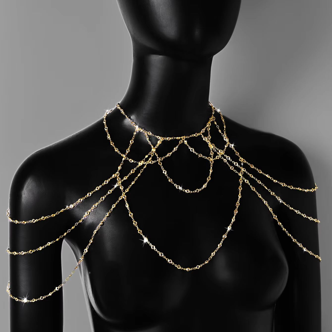 Gold Silver Plated Multi Layer - đánh giá và giá Body Jewelry Bra