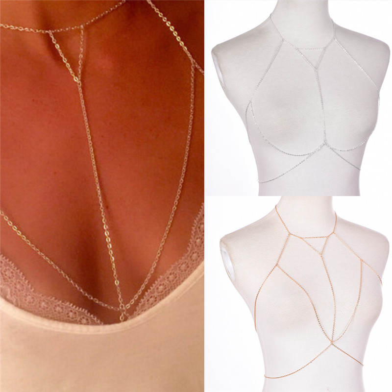 Thời Trang Vàng Bạc Chuỗi Nối  - đánh giá và giá Body Jewelry Bra