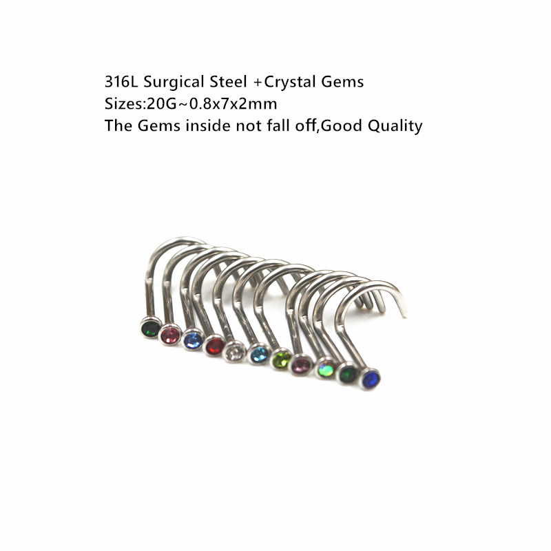 50pcs 20Gx7x2mm Gems Inside No - đánh giá và giá Body Jewelry Good Quality
