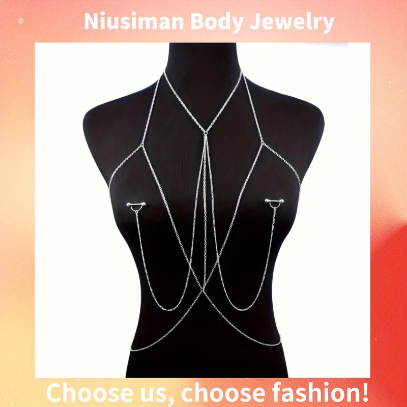 1pc  Elegant & Sexy Body Chain - đánh giá và giá Body Jewelry Nipple Chain