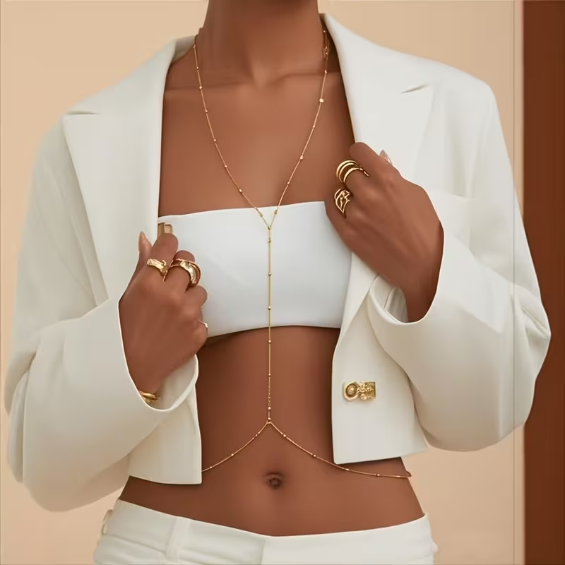 Fashion Simple Bead Chain Bohe - đánh giá và giá Body Jewelry Bra