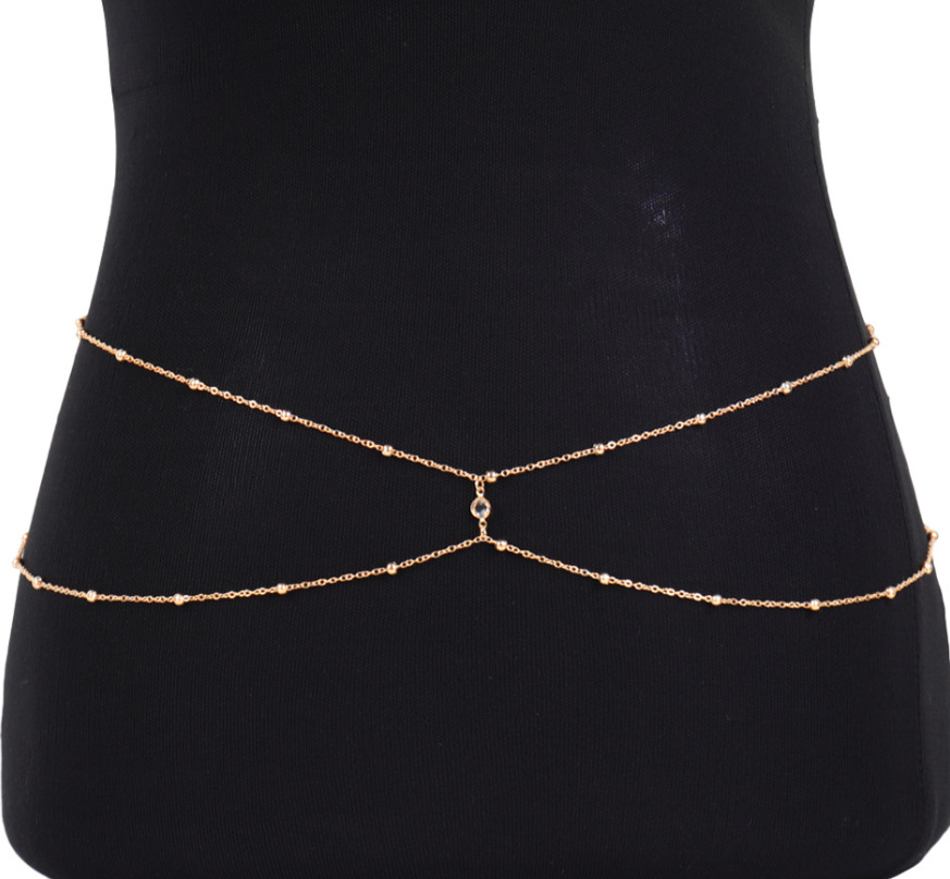 Clear Rhinestone Beaded Belly  - đánh giá và giá Body Jewelry Bra