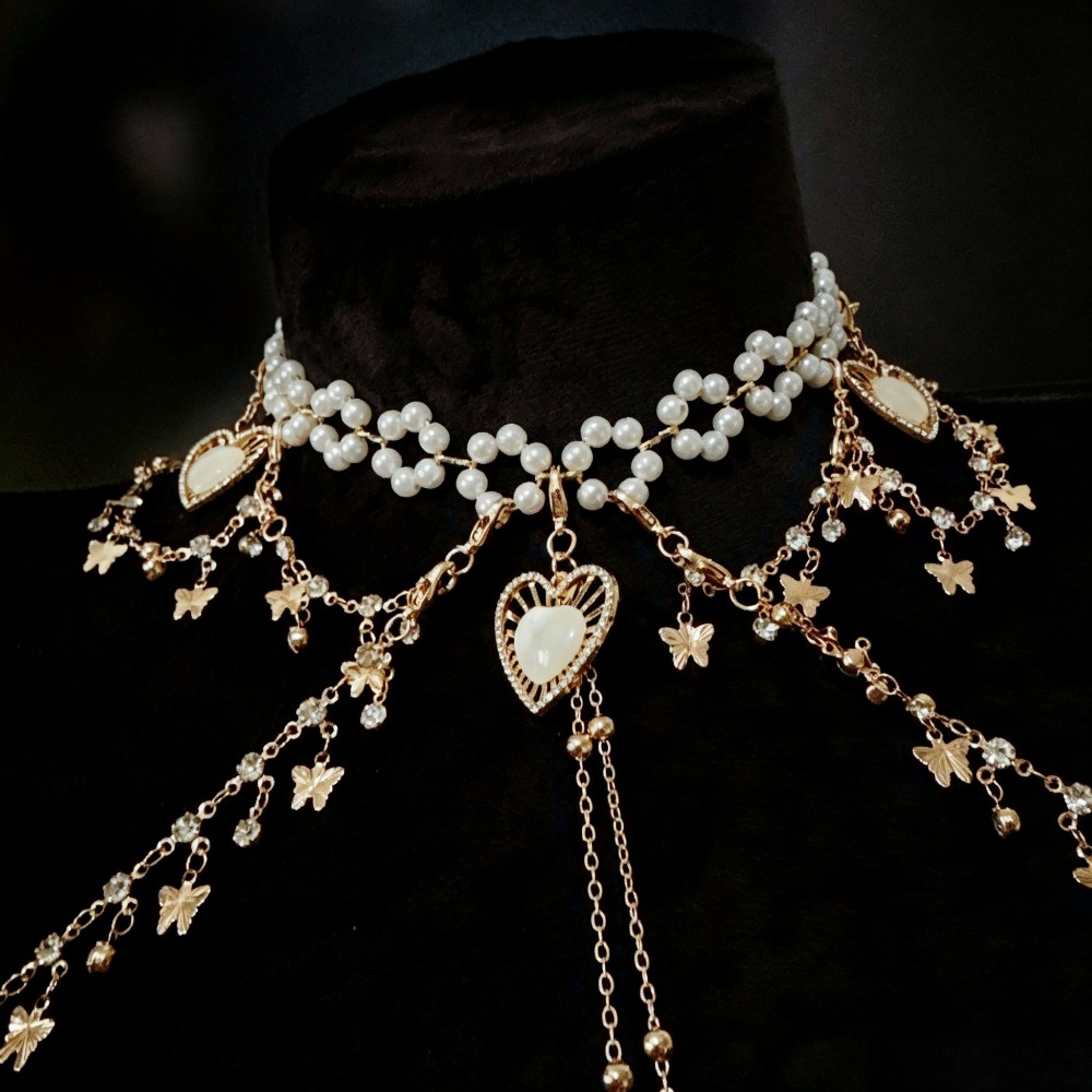 Pearl Choker Body Chain Rhines - đánh giá và giá Body Jewelry Nipple Chain