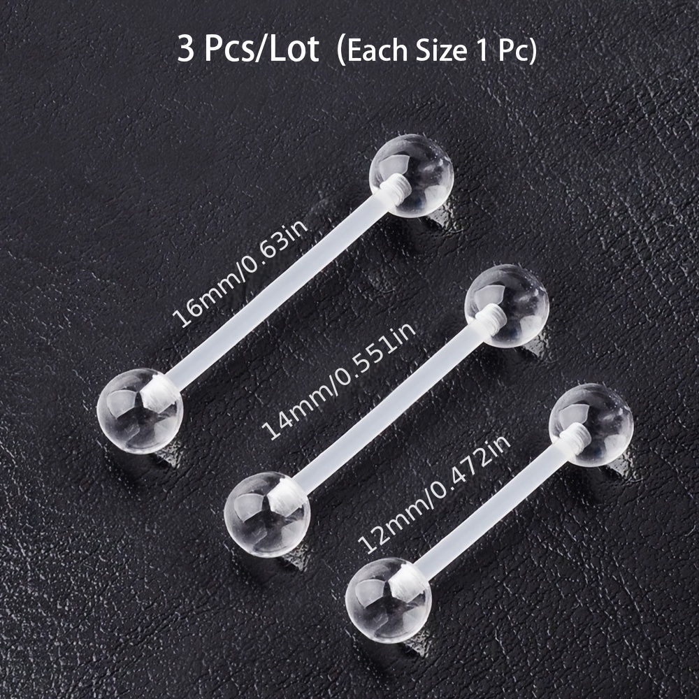 3pcs/Set (Each Size 1pc) Soft  - đánh giá và giá Body Jewelry In Store