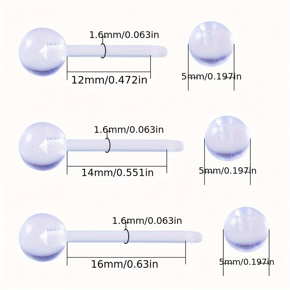3pcs/Set (Each Size 1pc) Soft  - đánh giá và giá Body Jewelry In Store