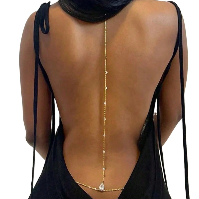 Bride Backless Rhinestone Wate - đánh giá và giá Body Jewelry Bra