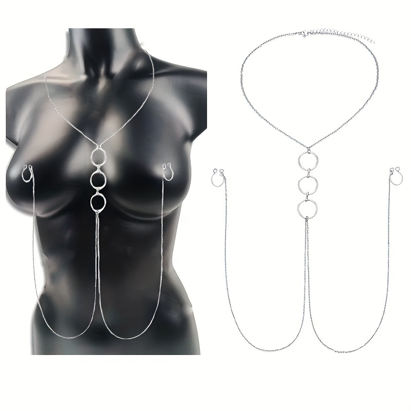 A Silvery Stainless Steel Body - đánh giá và giá Body Jewelry Nipple Chain