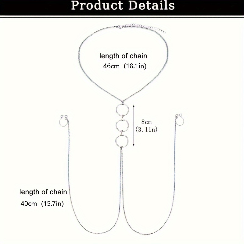 A Silvery Stainless Steel Body - đánh giá và giá Body Jewelry Nipple Chain