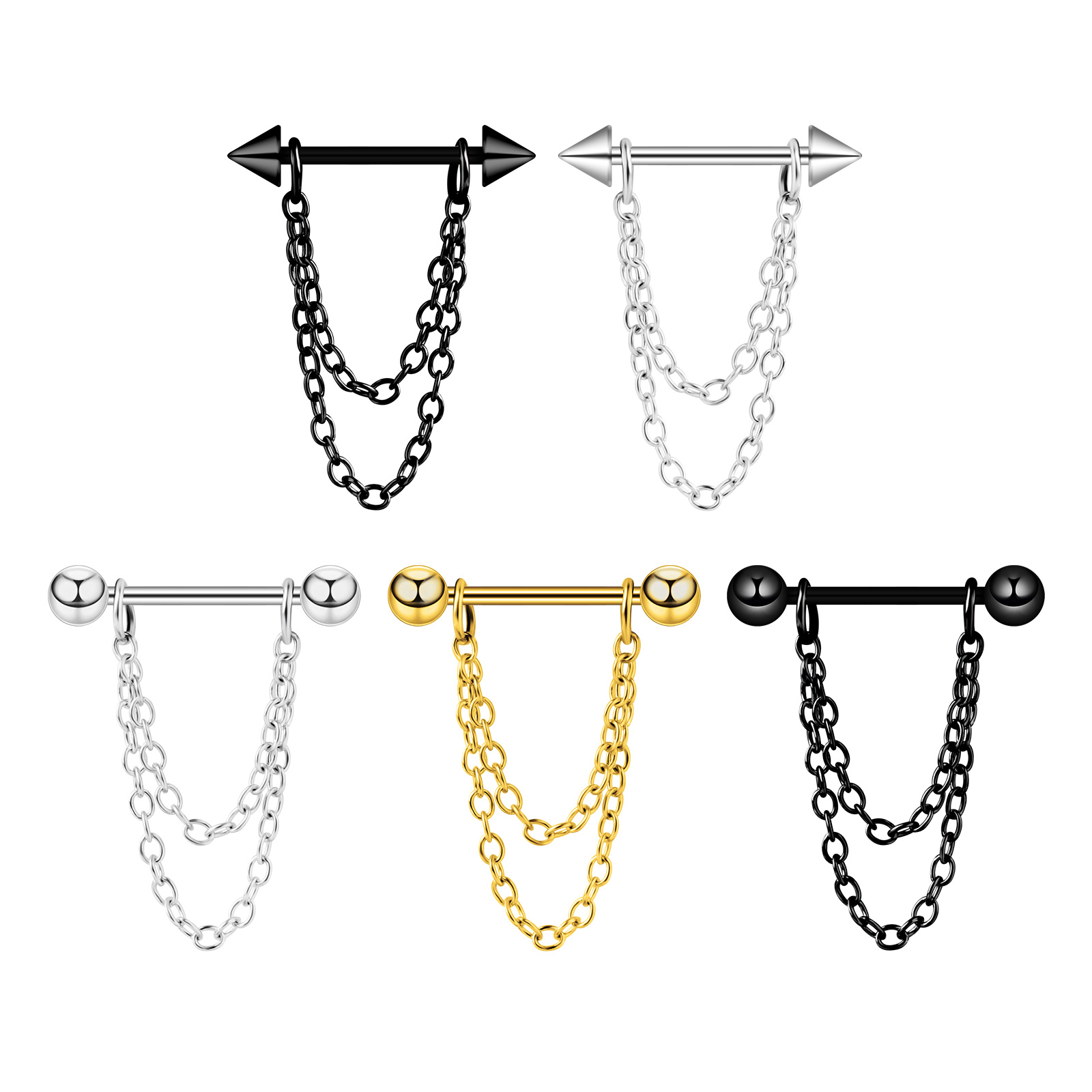1 Pair Stainless Steel Nipple  - đánh giá và giá Body Jewelry Nipple Chain