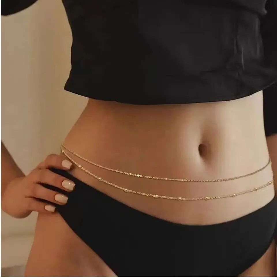 HipHop Double Layers Belly Cha - đánh giá và giá Body Jewelry Bra