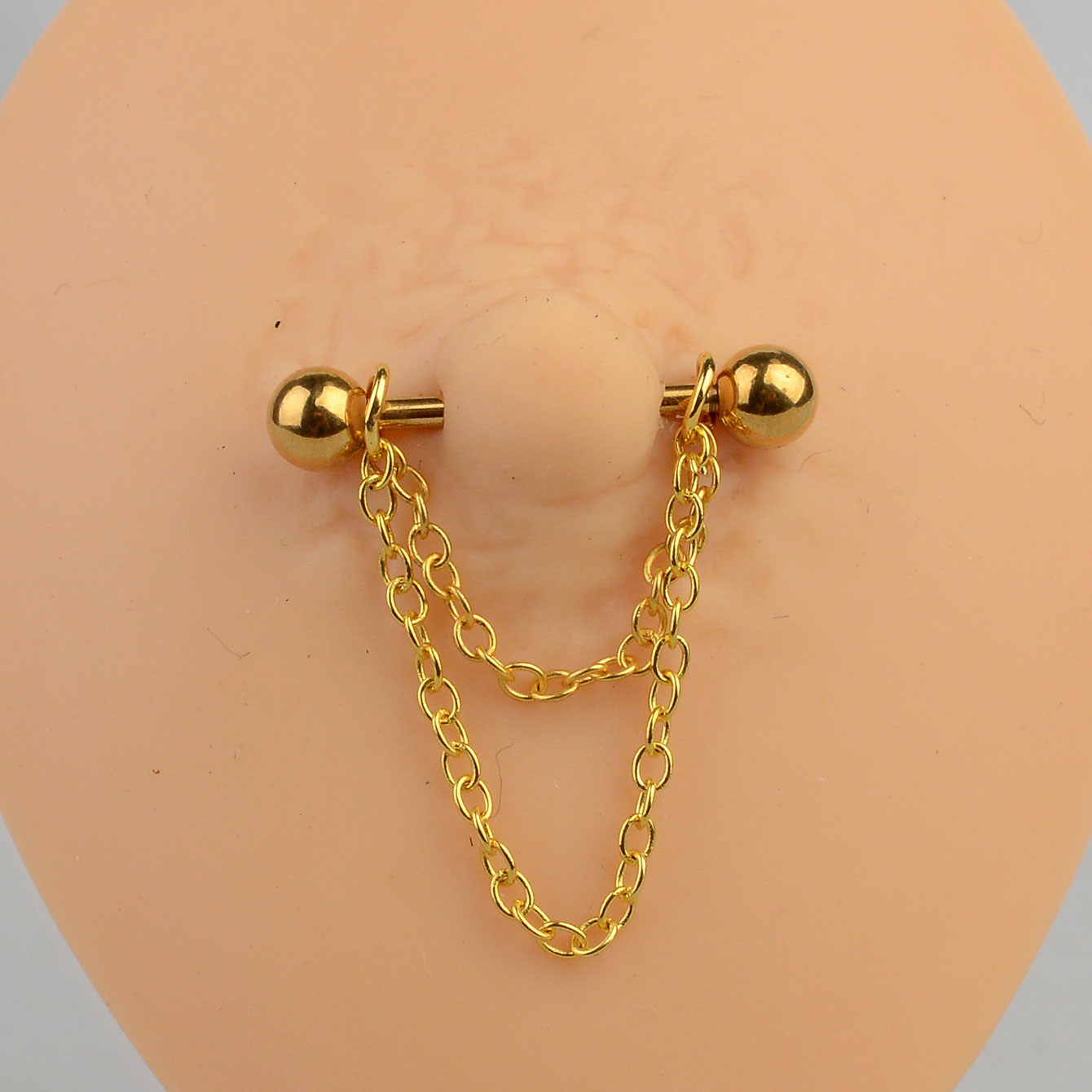 14G Black Punk Nipple Piercing - đánh giá và giá Body Jewelry Nipple Chain